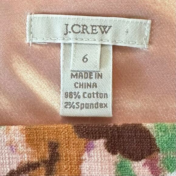 J. Crew Floral Watercolor Bloom Pencil Skirt 24085 Size 6 - Picture 7 of 7